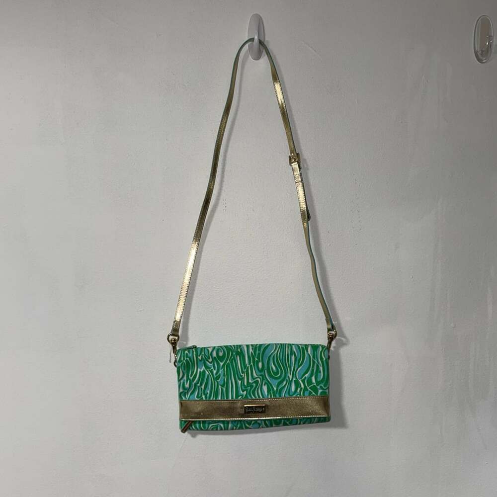 Lilly Pulitzer Finders Keepers Crossbody Fold Over Clutch Purse